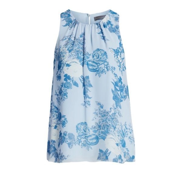 NWT VINCE CAMUTO | Cabbage Rose Chiffon Blouse XXS - Picture 4 of 5